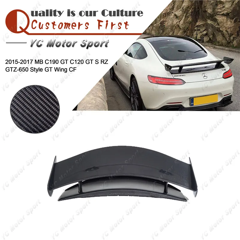 

Car Accessories Carbon Fiber RZ GTZ-650 Style Trunk GT Wing Fit For 2015-2017 MB C190 GT C120 GT S Rear Spoiler Wing