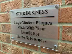 Aanpassen Moderne Business Plaque Grote A4 Huis Teken Glas Acryl Kantoor/Commerciële