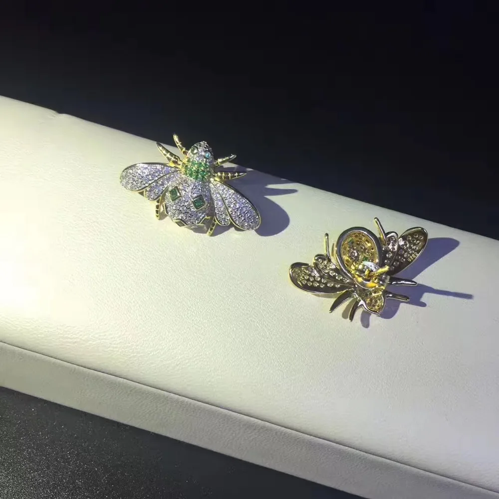 

fine jewelry 925 sterling silver bee stud earring free shipping high quality