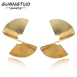 Fashion Jewelry Geometric S shape Stud Earrings For Women Creative Ear Bijoux Irregular Metal Earrings Boucle d'oreilles EB2165