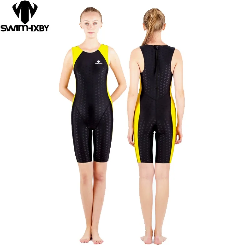 HXBY Swimwear Women One Piece Tri Suit Competition Racing Swimwuit Ironman Triathlon Suit Sharkskin Female Training Suit