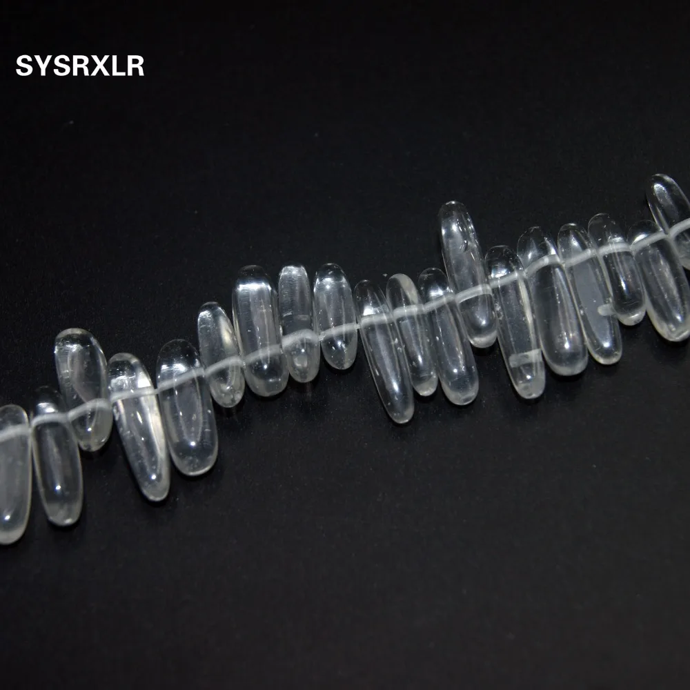 12-18 MM Stick Shape Natural Stone White Clear Quartz Spacer Loose Beads For Jewelry Making DIY Necklace Bracelet Material