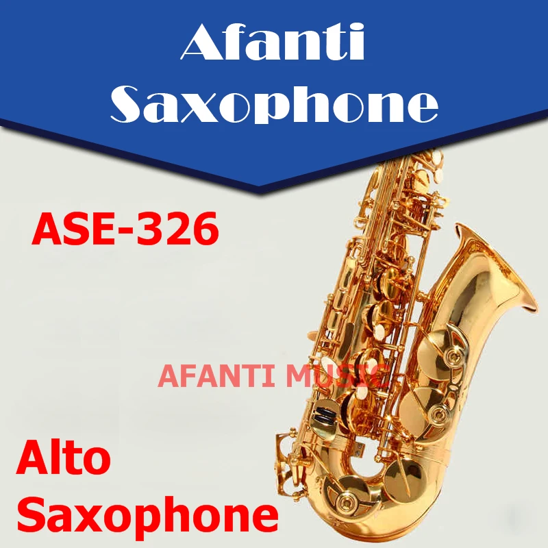 

Afanti Music Eb tone / Brass body / Gold finish Alto Saxophone (ASE-326)