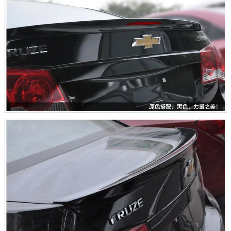 Car Styling plastik ABS niepomalowany podkład kolor ogon Trunk Wing tylny Spoiler dla chevroleta Cruze 2009 2010 2011 2012 2013 2014