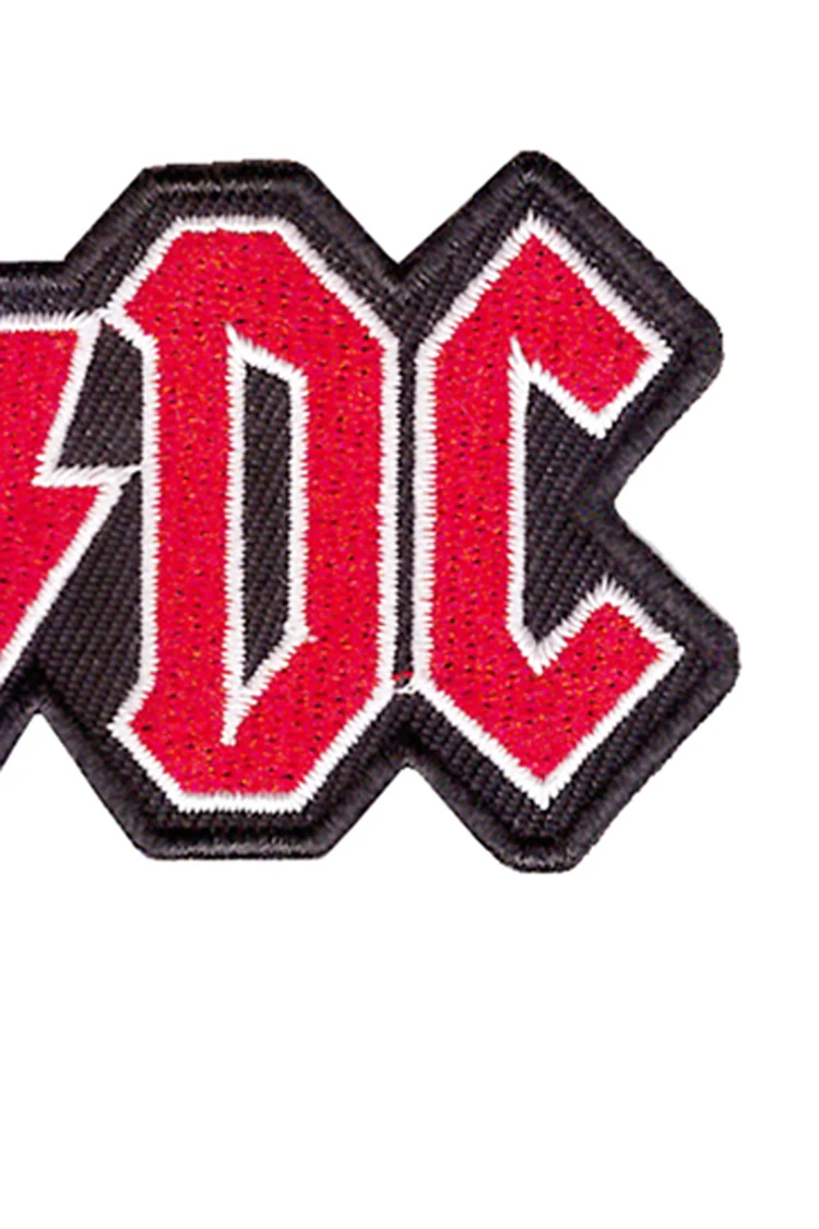 New words AC&DC Logo Hard Metal Rock Music Band Sew Iron On Embroidered Patch Y DIY clothes bag shoes and cap decoration