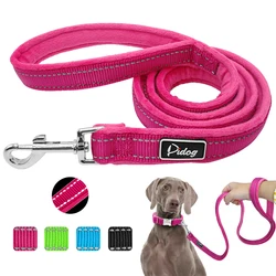 Soft Dog Leash Reflective Nylon Pitbull Running Walking Leads Strap for Small Medium Large Dogs Pet Puppy Rope Belt 120cm