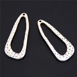 15pcs Retro Silver Color Charms Diy Metal Irregular Engraved Pendant For Necklace&Earrings Jewelry Making A779