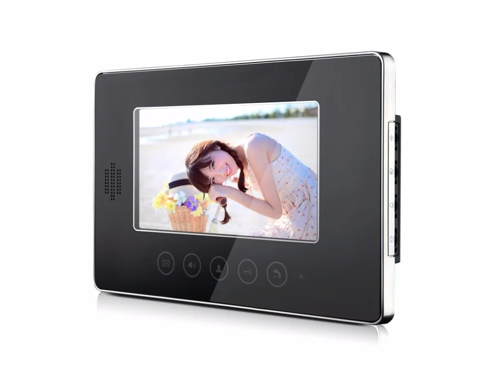 7 Inch Wired  Intercom System Video Door Phone With Six Indoor Monitor