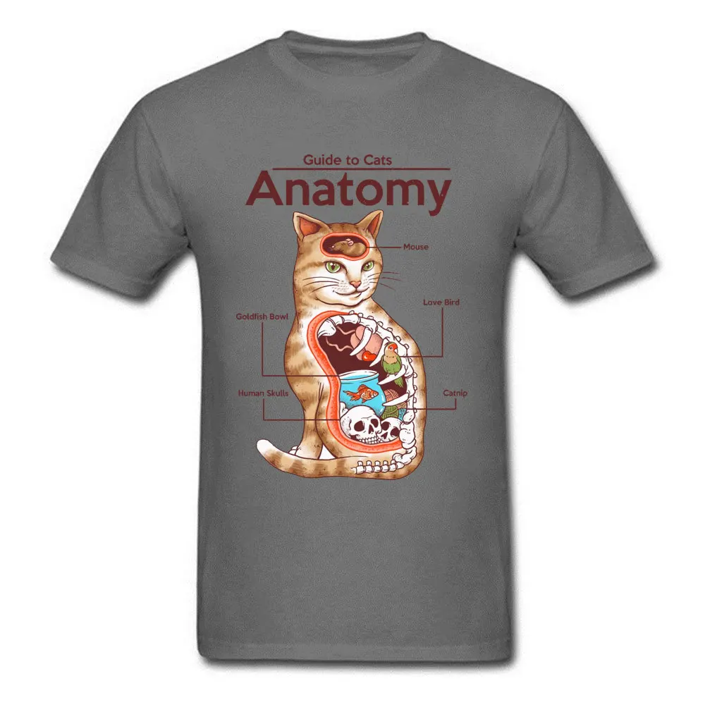 Anatomy Cat Biology Structure White Tshirt Men Skull Birds Mouse Summer Fall Brand New Tops & Tees Crew Neck Cotton Tee Shirts