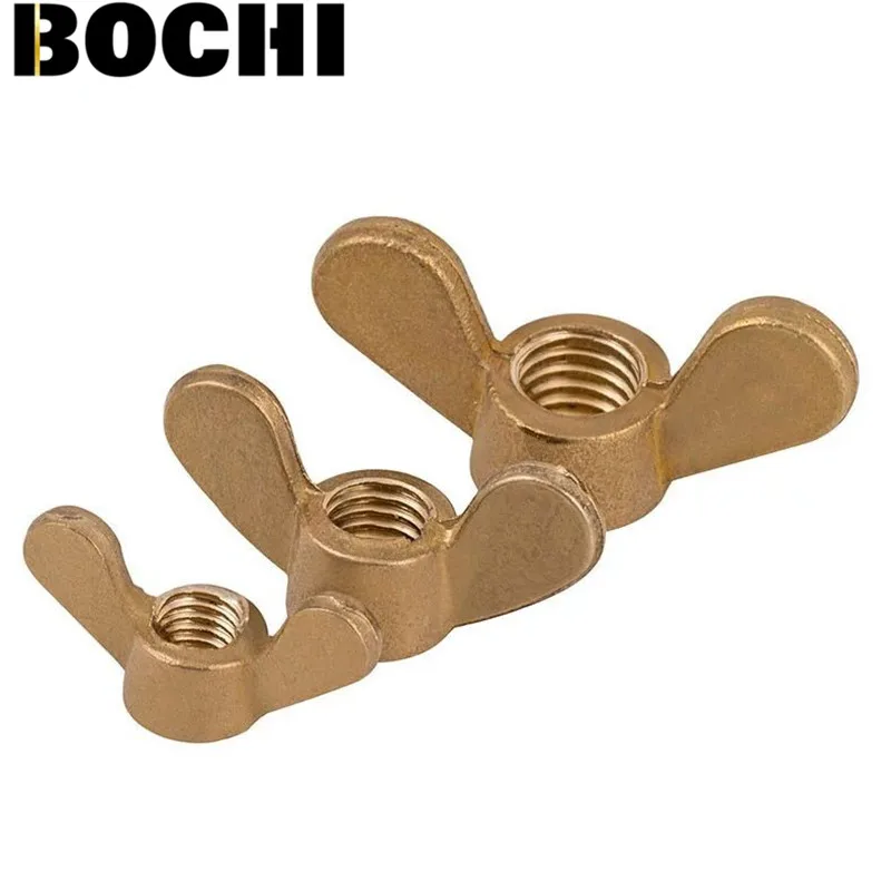 Бесплатная доставка, 1 упаковка, DIN315 M3 M4 M5 M6 M8 M10 M12, медная затяжка, гайка-бабочка cuprum, орехи-слиток