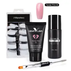 VENALISA Acrylic Gel Kit Soak Off UV LED Poly Nail Gel Quality Fast Dry Matte Clear Color Long Lasting Crystal Gel Building Gel