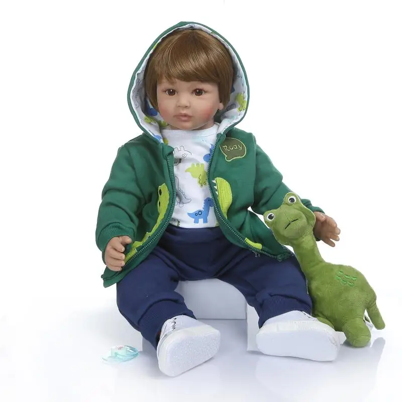 Gemelli da 24 pollici Baby Girl Doll con peluche Bambole Reborn da 60 cm Bambole in vinile morbido silicone Compagno di giochi per bambini Giocattoli per bambini Per bambini