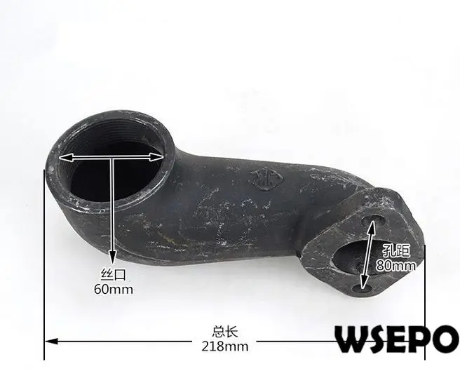 OEM Quality! Exhaust Connecting Pipe/Elbow for L28/L32 4 Stroke Single Cylinder Small Water Cooled Diesel Engine