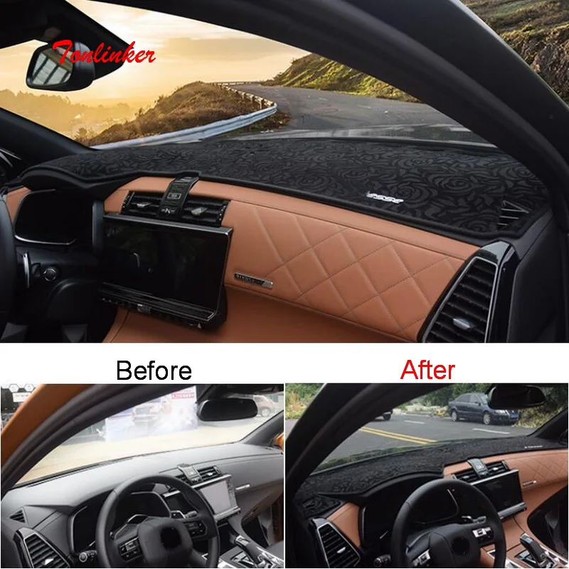 

Tonlinker 1 PCS Car Dashboard anti-dirty Cover sticker for CITROEN DEESSE DS7 2018-19 Car Styling Polyester Cover Stickers