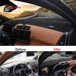 Tonlinker 1 PCS Car Dashboard anti-dirty Cover sticker for CITROEN DEESSE DS7 2018-19 Car Styling Polyester Cover Stickers
