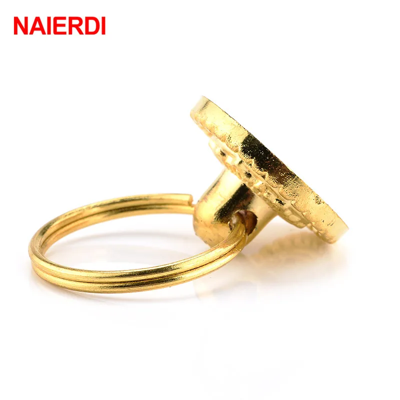 NAIERDI 2pcs Retro Bronze Kitchen Cabinet Knobs Cupboard Door Handles Vintage Wardrobe Furniture Handle Jewelry Box Drawer Pulls