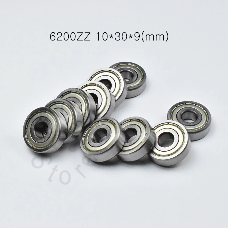 6200ZZ 10*30*9(mm) 1piece bearings ABEC-5 metal sealing bearings  6200 6200Z 6200ZZ chrome steel bearing