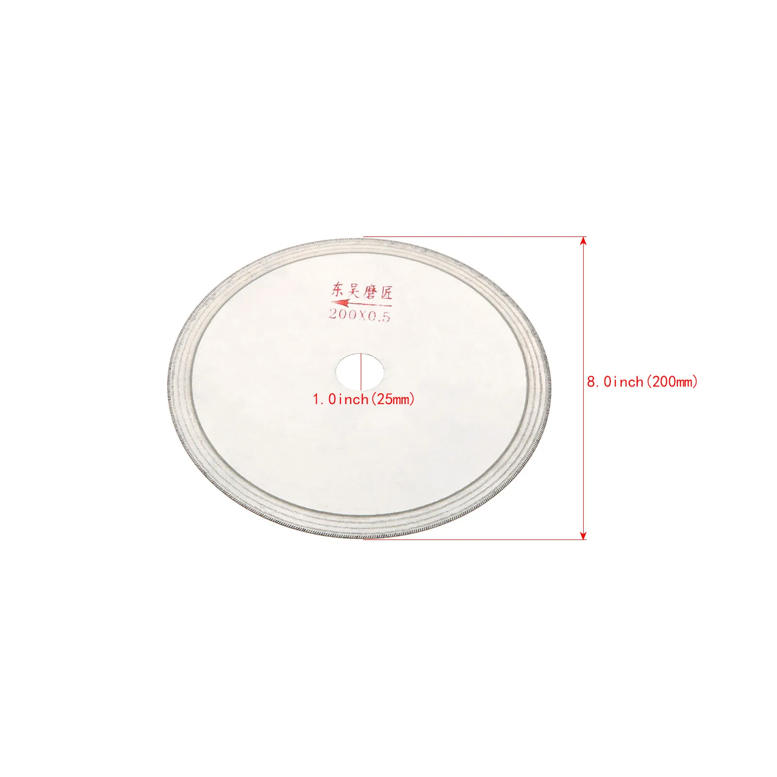 Drold 200Mm 8 Inci Aksesori Dremel Pisau Gergaji Berlian Ultratipis Roda Gerinda Cakram Pemotong Pirus untuk Alat Putar