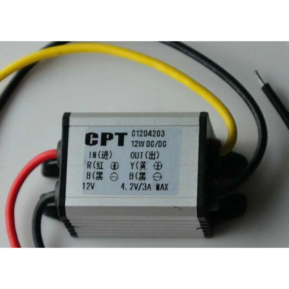 

12V(6-20V) convert to 4.2V 3A output NEW Waterproof DC DC buck Converter for car