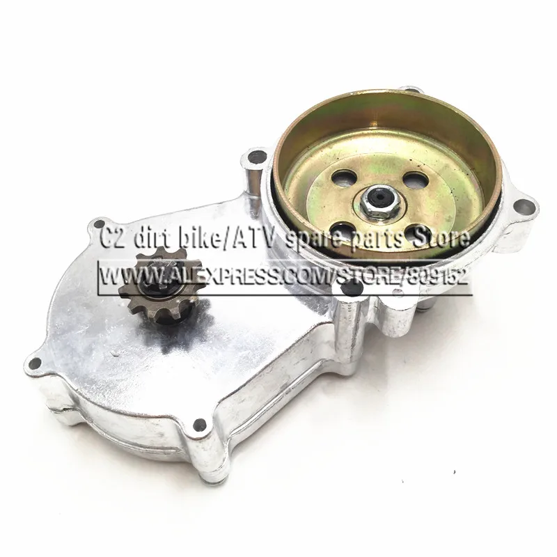 Double stranded chain polishing Reduction Gear Box for 2 stoke mini dirt bike, Quad use 11 tooth 49CC Engine spare parts