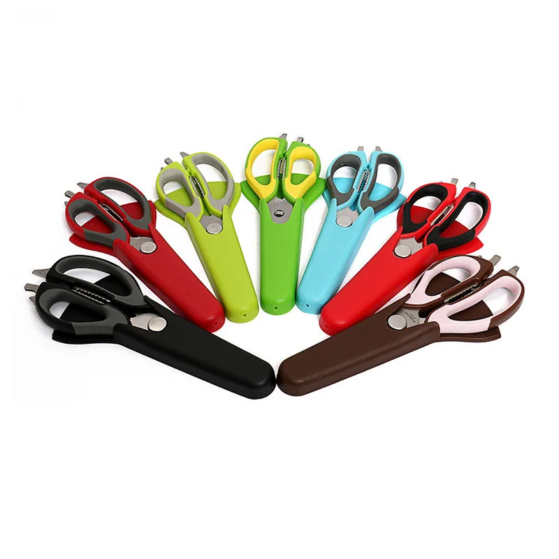 

100pcs/lot Multifunctional Scissors Magnetic Detachable 2 in 1 Kitchen Can Suck Attached Refrigerator Kitchen Tool Knives