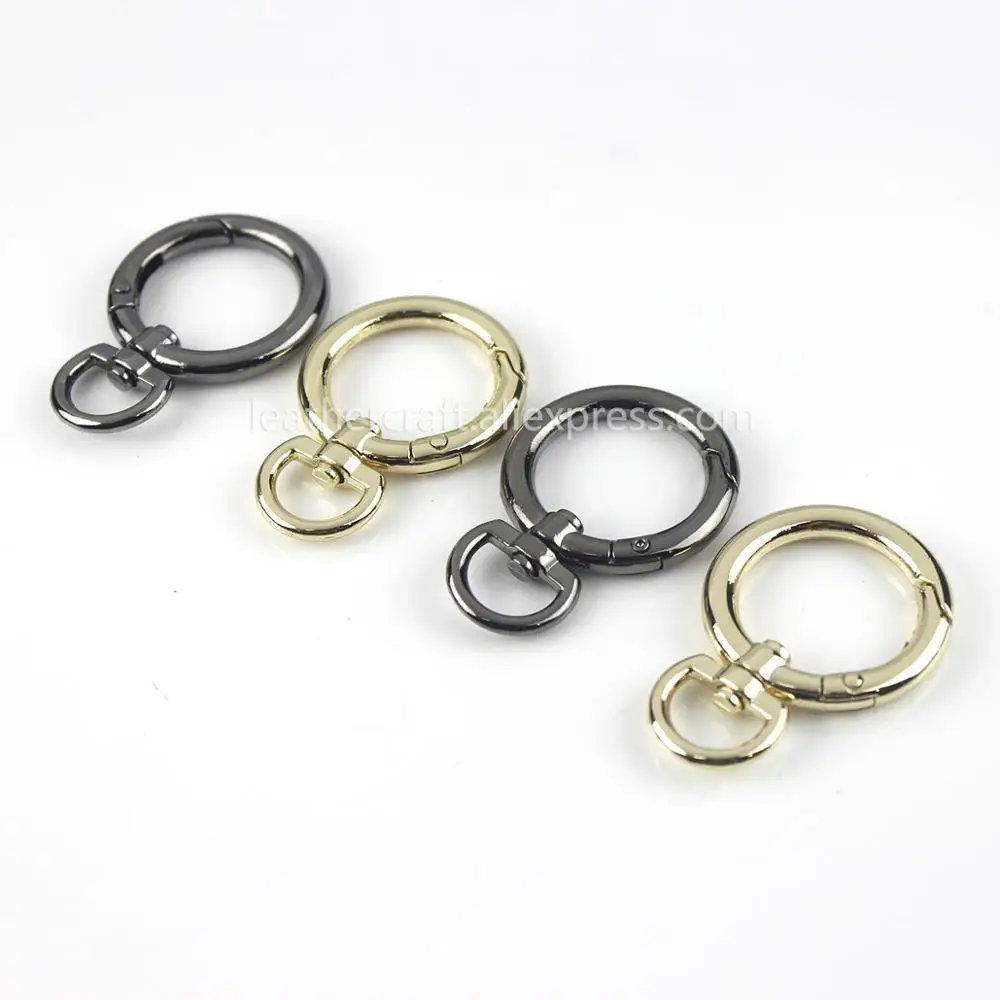 1xAlloy Swivel Eye D-ring Snap Trigger Hook Clip Spring Gate O ring Clasp Handbag Bag Strap Belt Shoulder Buckle Accessory