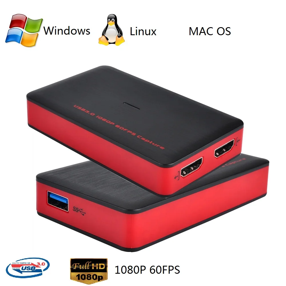 

1080P 60FPS HDMI to USB3.0 Video capture, Live Steaming to Youtube with HDMI Output, OBS studio for windows mac linux
