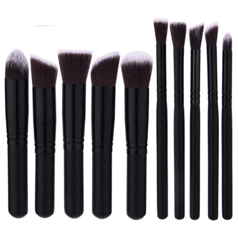 Professional 10Pcs Makeup Brush Sets Tools Cosmetic Brush Foundation Eyeshadow Eyeliner Lip Powder Brush Pinceau Maquillage