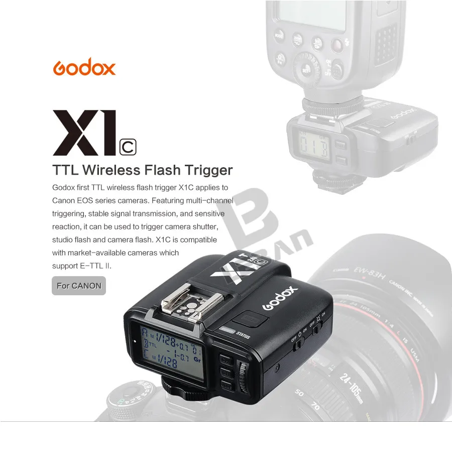 GODOX TT685C スピードライト　X1T-C　トリガー　CANON用 Godox X1T-C TTL Wireless Flash Trigger Transmitter for Canon