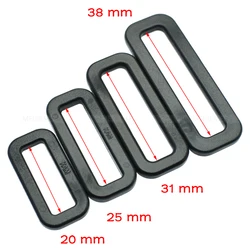 5pcs/pack Plastic Loops Looploc Rectangle Rings Adjustable Buckles For Backpacks Straps