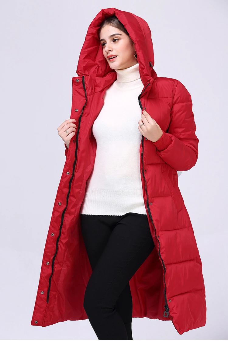 New Women\'s large size thickening Sustans Hooded zipper Cotton clothing Female Winter Coat