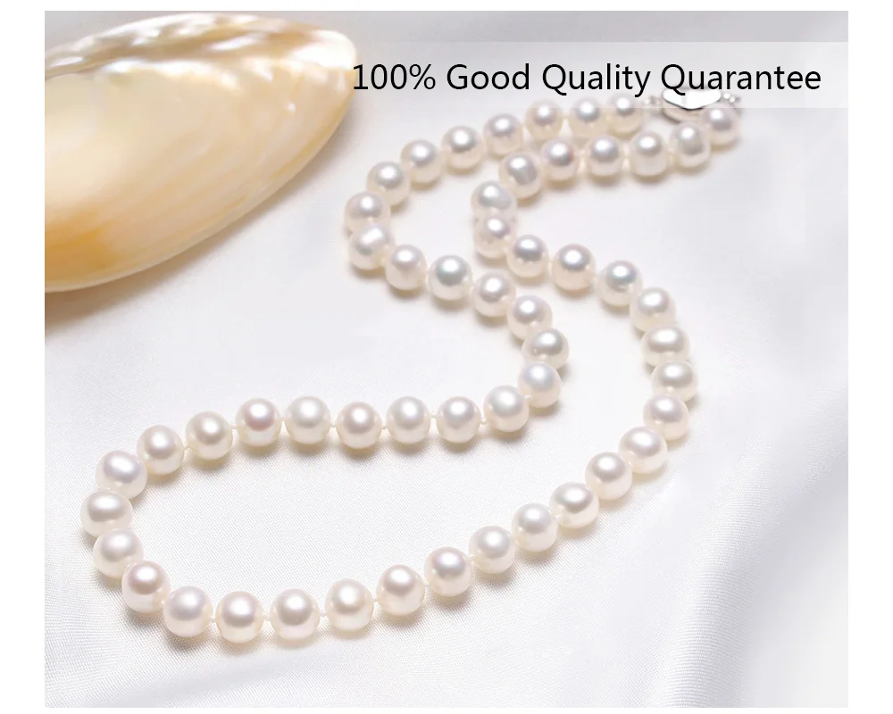 MADALENA SARARA Freshwater Pearl Women Necklace Round Shape Classical Style