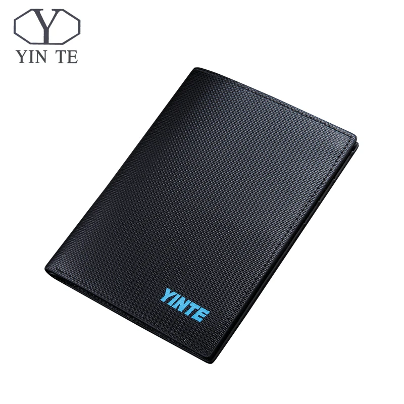 YINTE New Men's Passport Wallet Top Leather Business Purse Fashion New Design Leather Card Holder Pocket Purse Portfolio T8844D