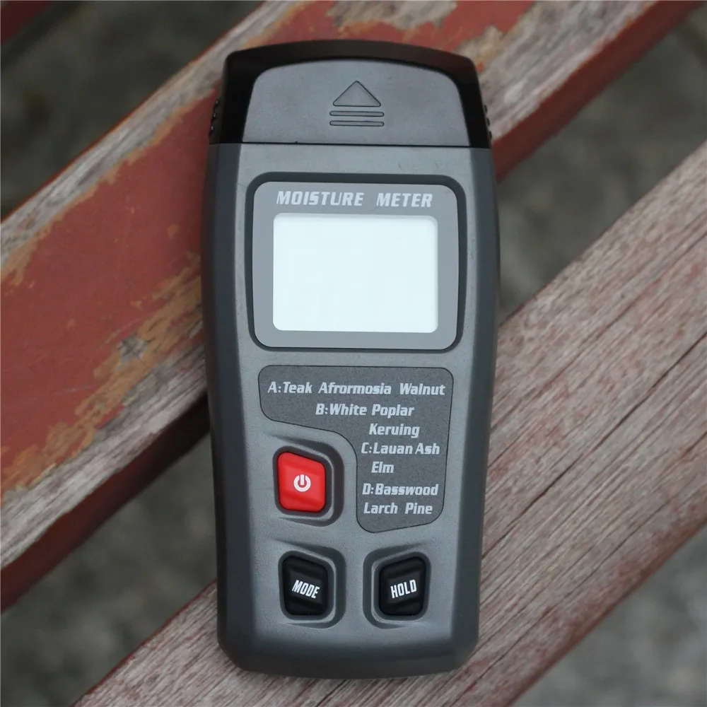 BSIDE EMT01 Two Pins Digital Wood Moisture Meter 0-99.9% Wood Humidity Tester Timber Damp Detector with Large LCD Display