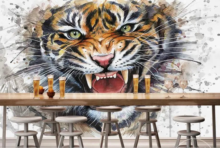 wall mural Painting Tigers modern wallpaper Living room bedroom 3d Background wall home improvement