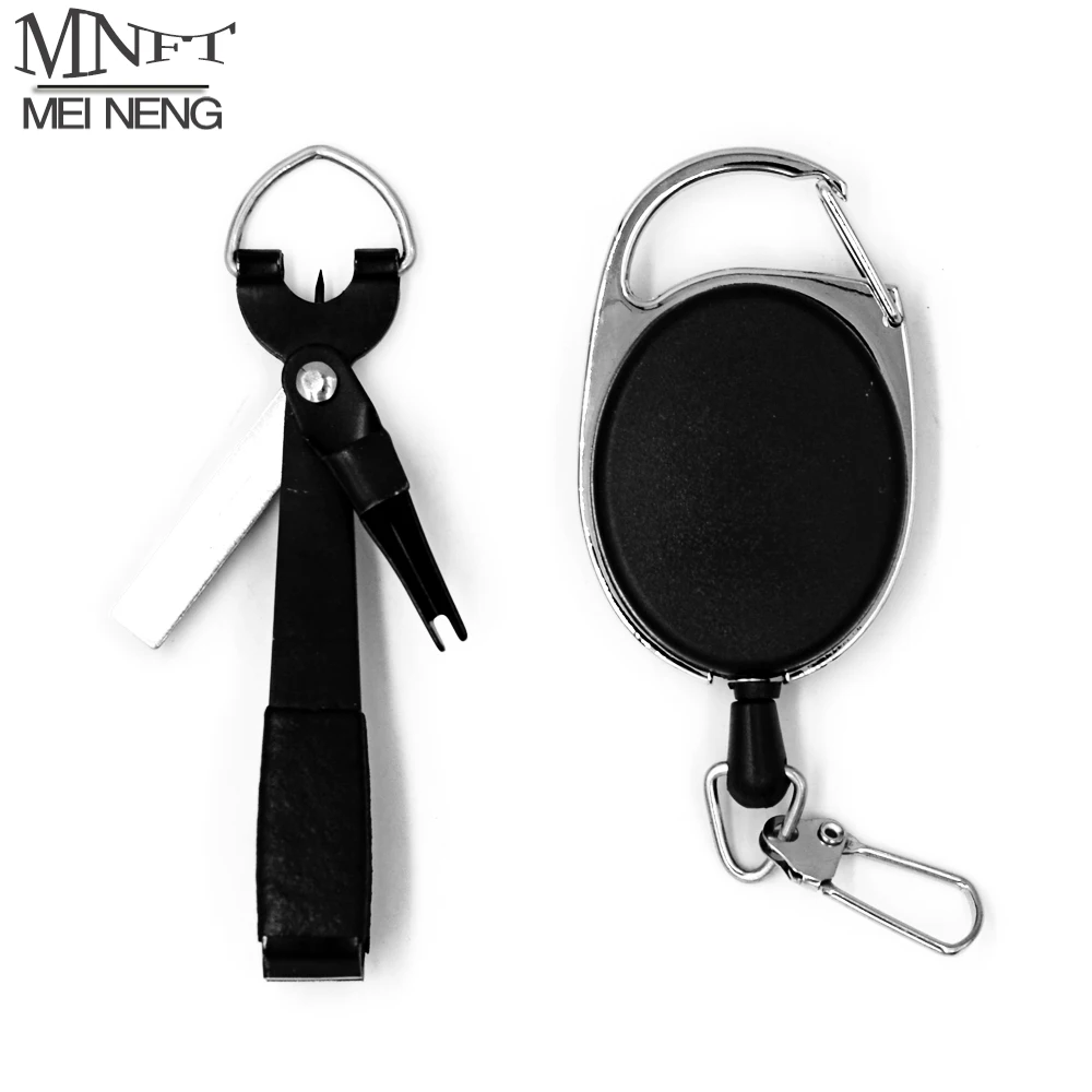 MNFT 1Pcs Quick Knot Tying Tool Fly Fishing Nipper Scissors Hook Sharpener with Zinger Retractor Hook Sharpener Fly Tying Tool