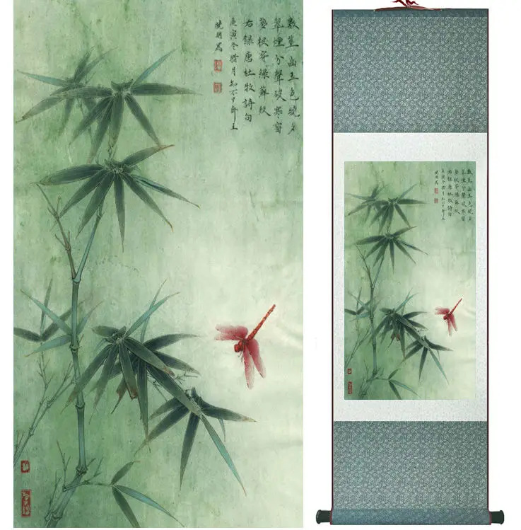 Top quality  Bamboo   painting Chinese wash painting home decoration No.32310