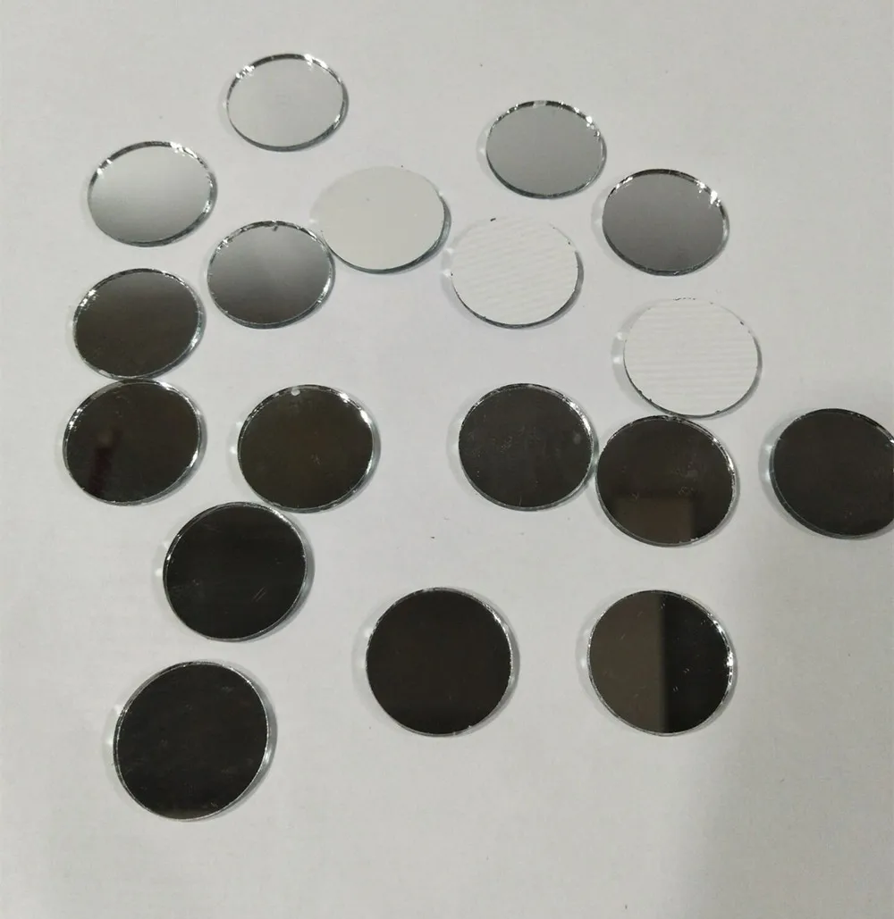 Mini Round Glass Mirror Mosaic Tiles, 2CM Round Glass Mirror, 100PCS/LOT