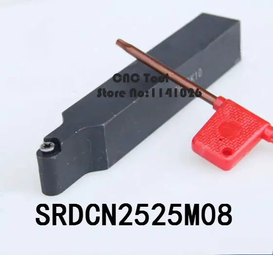 SRDCN2525M08 25*25mm Metal Lathe Cutting Tools Lathe Machine CNC Turning Tools External Turning Tool Holder S-Type SRDCN