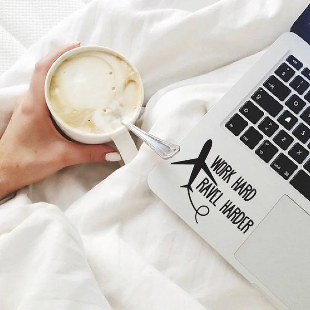 Hart arbeiten reise härter decor aufkleber reise Geschrieben worte wand aufkleber wasserdicht abnehmbare Laptop vinyl wand abziehbilder G247