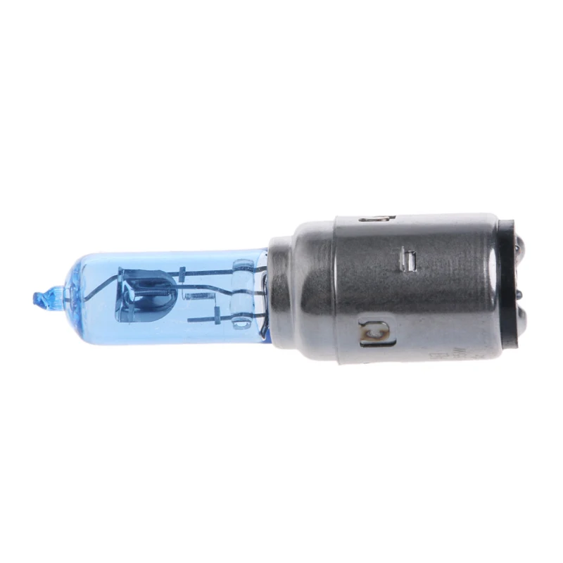 Bombilla de faro BA20D para motocicleta, luz blanca de xenón, CC de 12V, 35W