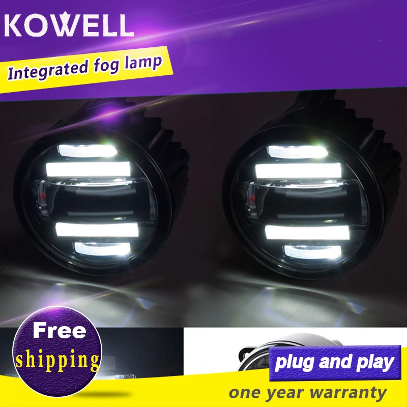 KOWELL Car Styling Fog Lamp for Honda fit crv spirior city  LED DRL Daytime Running Light fog Accessories