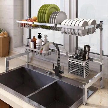 Sink Drain Rack Dish Rack 304 Stainless Steel Folding Kitchen Rack Desktop Storage Supplies Can Be Customized