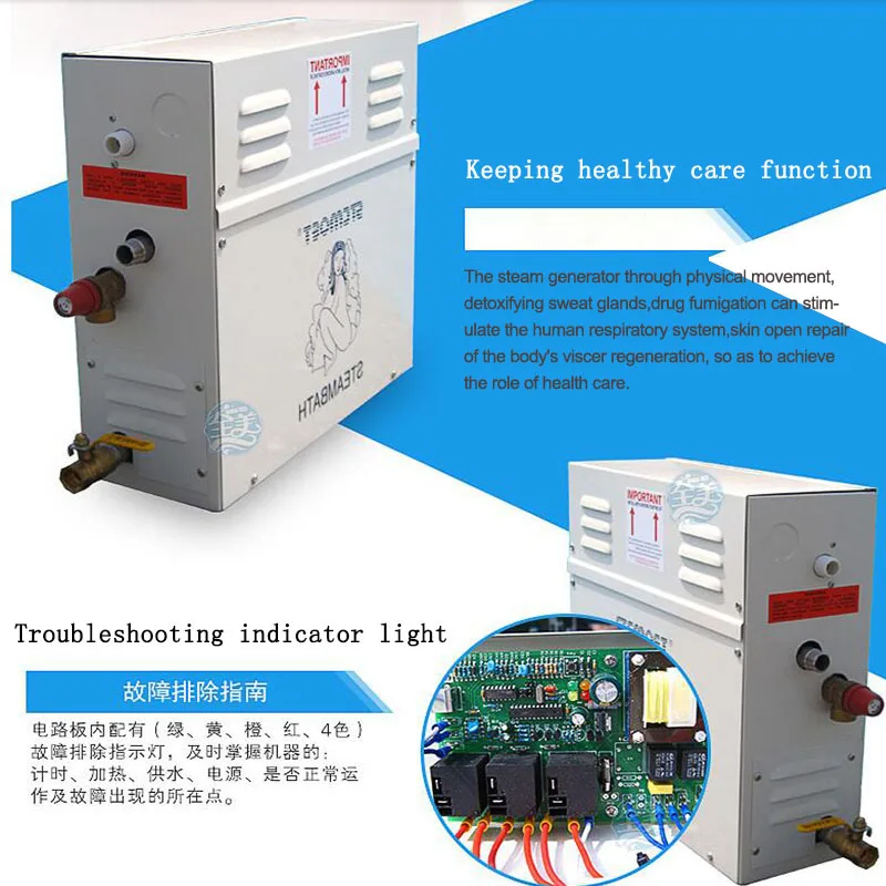 12KW/15kw/18kw Casa generatore di Vapore Secco flusso di stanza A Vapore macchina a vapore macchina A Vapore bagno di Vapore Umido con regolatore digitale