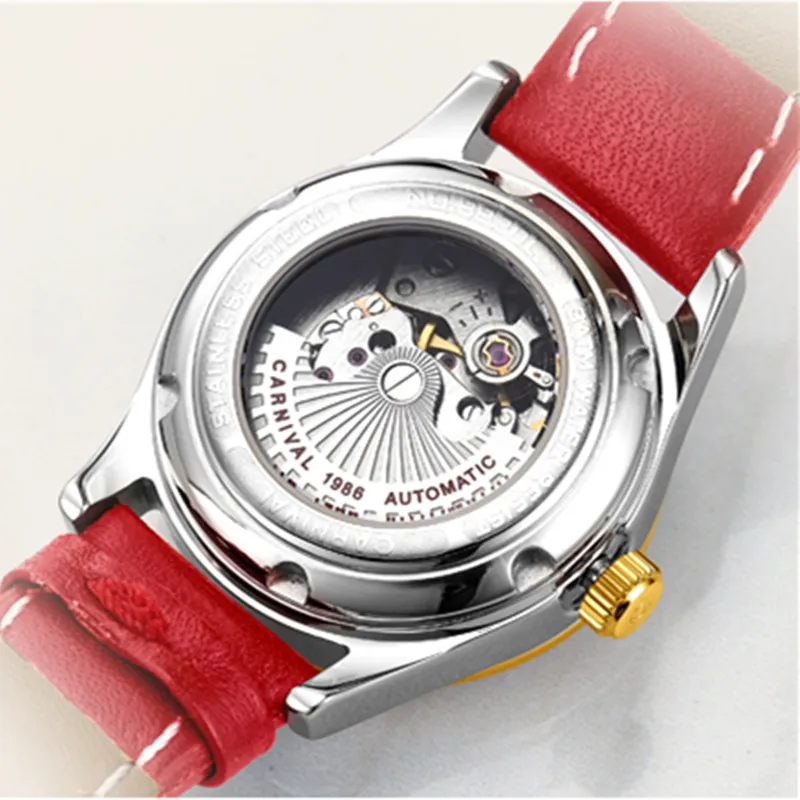 Carnival Women Watches Top Luxury Brand Ladies Automatic Mechanical Watch Women Sapphire Waterproof Relogio Feminino Reloj Mujer