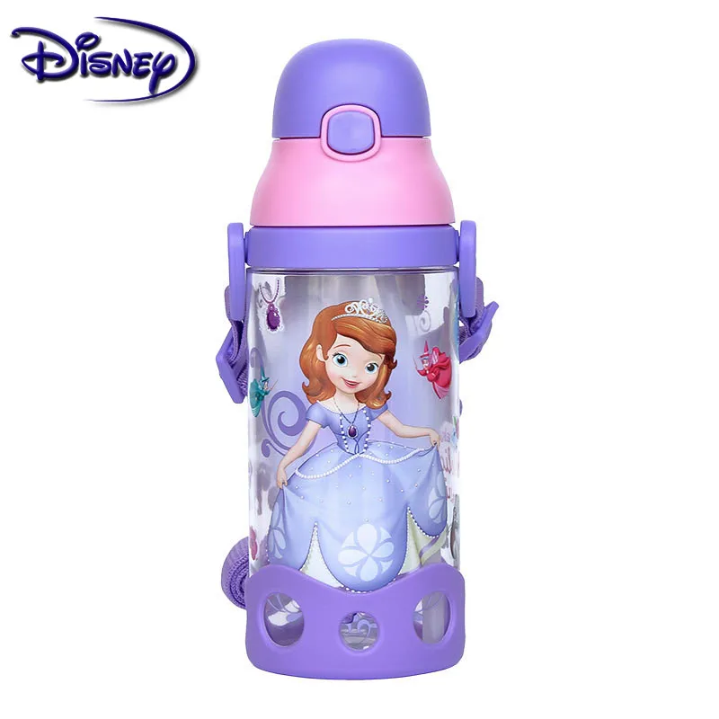 Minnie Mickey Minnie Disney Cups Cartoon Plastic Solid Feeding Student Convenient Outdoor Child Sports Bottle With Straw