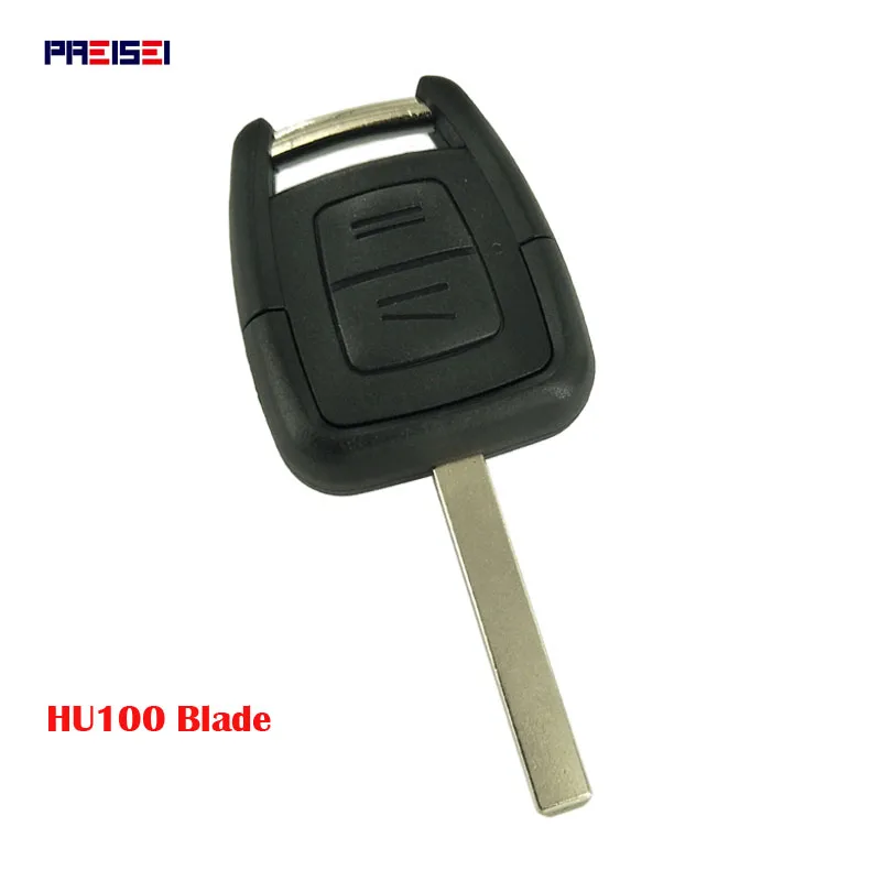 

PREISEI 2 Button Replacements Remote car Key Shell For OPEL VAUXHALL Vectra Zafira Omega Astra h j insignia g Mk4 HU100 Blade