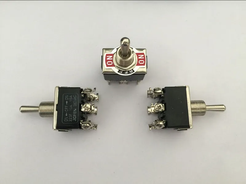 2 pces 6-pin alternar interruptores on-off-on interruptor momentâneo 15a 250vac