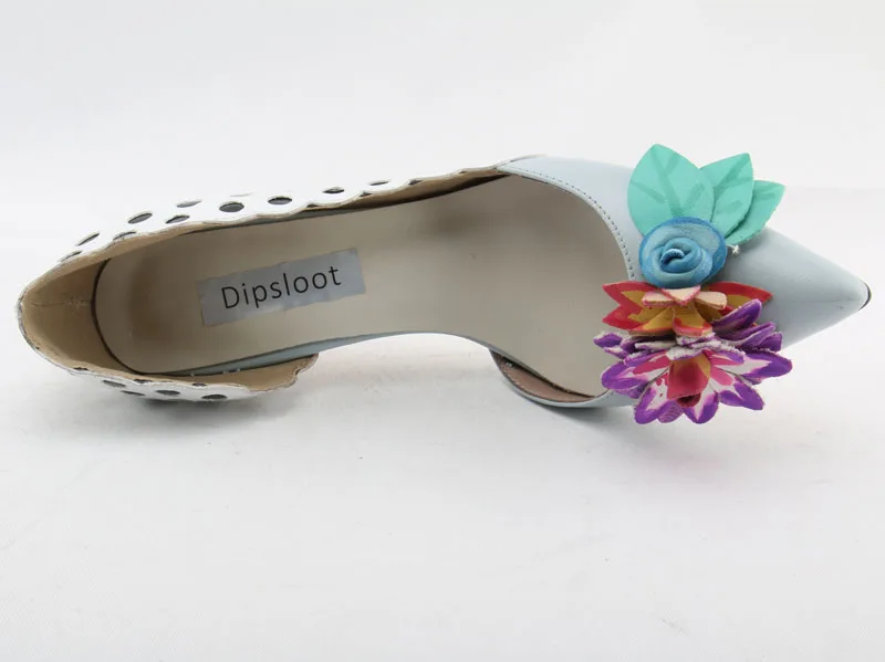 Summer Beauty Flowers Leaves High Heels Sandals Woman Polka Dot Rippled Stripe Stiletto Ankle Strap Party Sandalia Shoes image 5