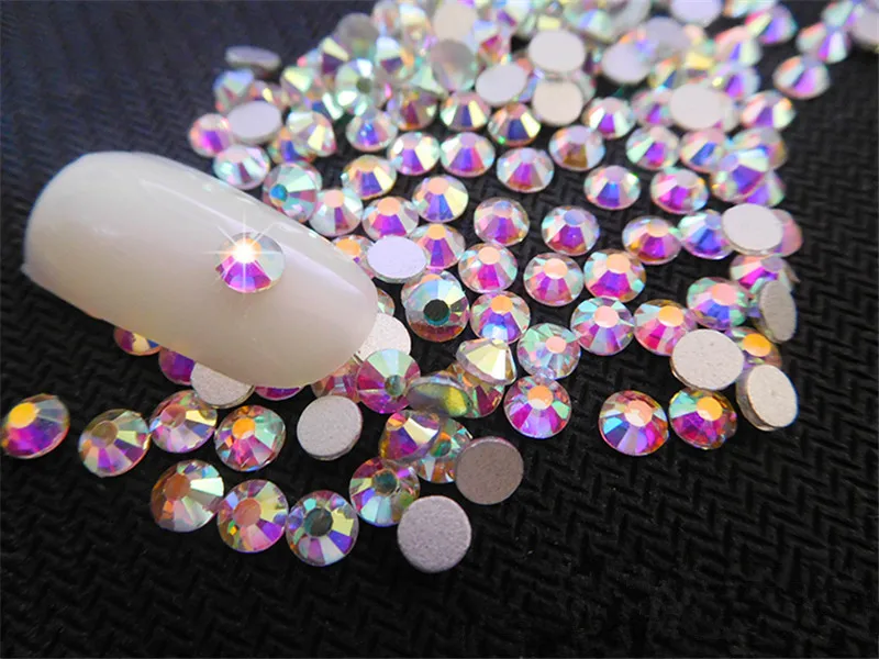 

DIY Diamond Manicure Nail Art Rhinestones&Decorations Gems Mix Sizes Flat Back Round Glass Colorful Stones Crystal Personality